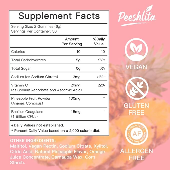 Women’s Probiotic Gummies – Vaginal & Gut Health Support with Prebiotics – 5 Billion CFU, Pineapple Flavor, 60 Count, Non-GMO & Gluten Free