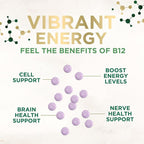 Vitamin B12 - 1000 mcg Per Serving Maximum Strength Methylcobalamin B-12 Chewable Tablet - Energy, Nervous System & Brain Support - Fast Dissolve, Gluten-Free, Non-GMO for Women & Men - 120 Tablets