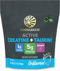 Creatine Monohydrate Powder Taurine Supplement, 5g Creatine Monohydrate 1g Taurine per Serving | Vegan Muscle Strength, Endurance & Recovery Support, Clean Performance Formula | 60 Servings Unflavored