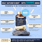 Totaria NMNH 500mg (Dihydronicotinamide Mononucleotide), Premium NMN Alternative Supplement w/Niacinamide (Vitamin B3), Quercetin, Trans-Resveratrol, 60 Ct