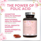 Prenatal Vitamins for Women - Prenatal Multivitamin with Folic Acid & Omega 3 DHA Fetal Development Support - Pregnancy Vitamin Supplement with, Vitamin A, C, D, B6, B12 & Iron - 120 Softgels
