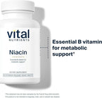 Vital Nutrients Niacin 500mg - Timed-Release Niacin Supplement for Men & Women - Vitamin B3 Supports Heart Health and Protein & Fat Metabolism - Gluten, Dairy, Soy Free - Non-GMO - 90 Tablets