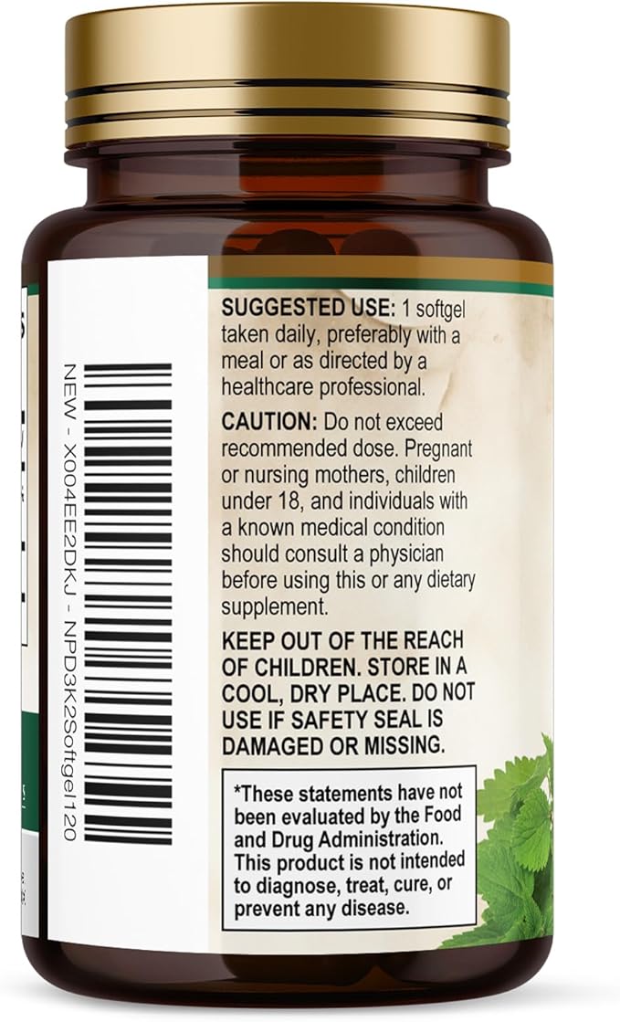 D3 K2 Vitamin - 5000 IU D3 Per Serving - High Potency Vitamin D3 Supplement - Advanced 2-in-1 Complex Vitamin D & Vitamin K2 (MK7) - Easy to Swallow, Bone & Immune Support - USA Bottled - 120 Softgels