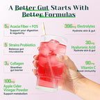 6-in-1 Daily Fiber Powder Supplement, Premium Acacia Fiber for Digestive & Gut Health, Sugar Free, GLP-1 Friendly Fiber Powder with Prebiotic, Probiotics, Collagen Peptides & Electrolytes - For Women