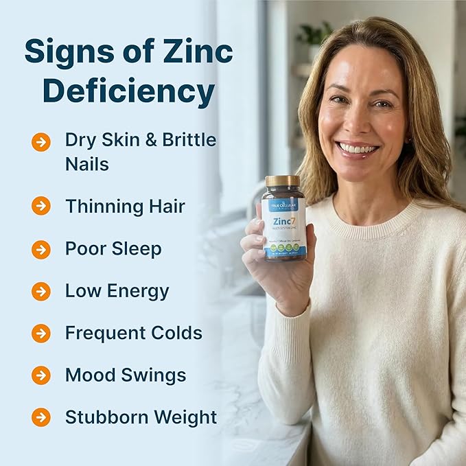 Zinc7: 7-in-1 Zinc Complex 50mg - Maximum Absorption for Immune Defense, Deep Sleep & All-Day Energy | Hormone Balance, Mental Focus & Metabolism Support | 60 Vegan Capsules