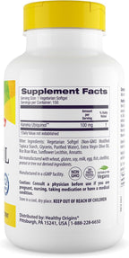 Healthy Origins Vegan Ubiquinol (Active Form of CoQ10), 100 mg - Kaneka Ubiquinol Supplements for Heart Health & Antioxidant Support - Gluten-Free & Non-GMO Supplement - 150 Veggie Gels