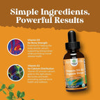 Natures Craft Liquid Vitamin D3 with K2 for Adults - Organic Drops 2000IU per Serving Vegan Bone Muscle Heart & Immune Support MCT Oil Enhanced Absorption - 2Fl Oz (Pack of 1)