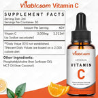 Vitablosom Liposomal Vitamin C 2000mg Liquid for Adults, High Absorption VIT C, Maximize Vitamin C, Good for Immune System & Antioxidant, 60ML (10 Bottles)