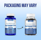 Astaxanthin Supplement for Men and Women | Antioxidant & Carotenoid Rich Astaxanthin 10mg From Haematococcus Pluvialis Microalgae for Eye & Skin Health Support (180 Day Supply) Packaging May Vary
