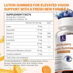2 Packs Lutein and Zeaxanthin Gummies Supplements Support Eye Health, 9 in 1 with 8mg Lutein & 1.6mg Zeaxanthin, Eye Support | Non-GMO, Vegan | Sweet Orange Flavor | 120 Gummies