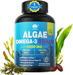 Vegan Omega 3 Supplement, 120cts Omega3 Fatty Acids Softgels, Fish Oil Alternative, Plant-Based DHA EPA, Algae Oil Omega-3 Supplement, No Fish Taste,Non GMO