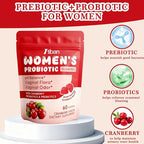 Vaginal Probiotics Gummies for Women, Premium Feminine pH Balance Gummies, Healthy Odor, Yeast Balance & Flora + Vitamin C for Immune Support, 60ct Cranberry Flavor