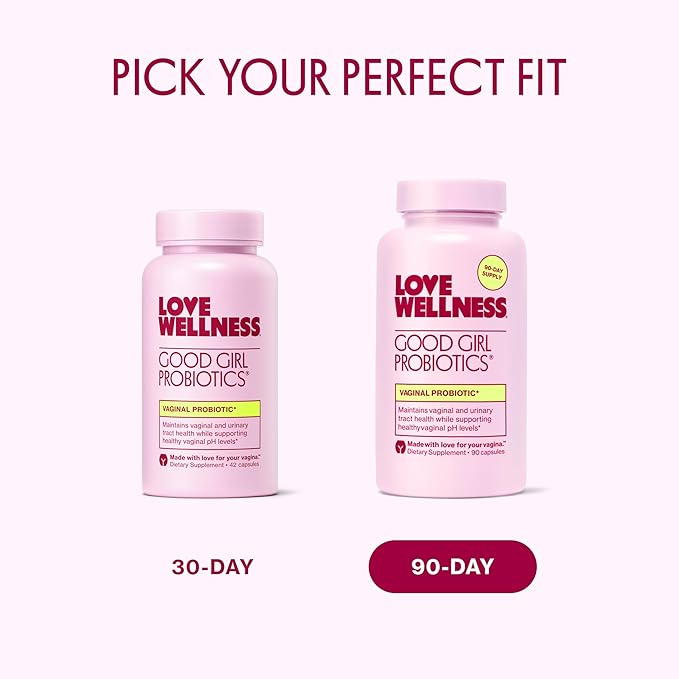 Love Wellness Good Girl Probiotics | Women’s Vaginal Health & pH Balance Supplement | 9-Strain Probiotic for Urinary Tract, Yeast, Odor, & Immune Support | Gluten-Free (42-Day Supply)