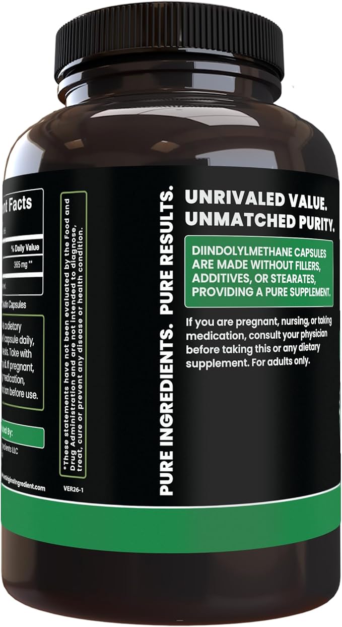 Pure Original Ingredients Diindolylmethane (DIM) (365 Capsules) No Magnesium Or Rice Fillers, Always Pure, Lab Verified