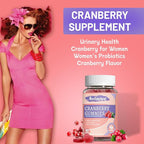 Cranberry Gummies 1000mg, Cranberry Supplements for Women, with D-Mannose 250mg, Womens Probiotic Gummies, Urinary Tract Health, Cranberry Flavor, NO GMOs, 60 Count (Pack of 2)