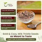 Organic Way Whole Milk Thistle Seeds (Silybum marianum) - Herbal Tea | European Wild-Harvest, Organic & Kosher Certified, Vegan, Non GMO & Gluten Free, USDA Certified, Origin - Albania (16 Oz)