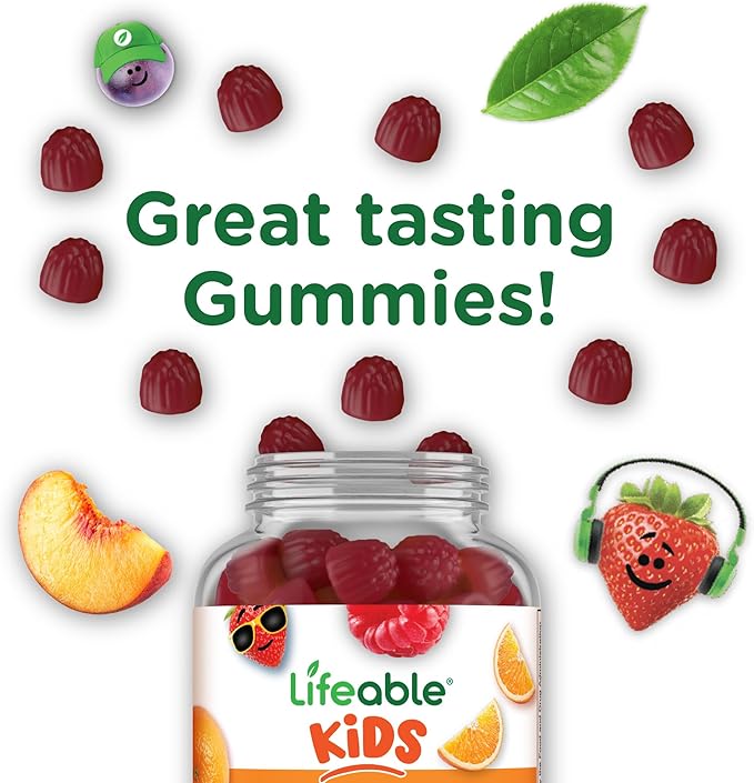 Lifeable Sugar Free Kids Biotin Gummies | 5000mcg | Great Tasting Biotin Supplement | Biotin Gummies for Hair Growth, Skin and Nail Health | Hair Vitamins for Kids, Boys, Girls | 90 Gummies