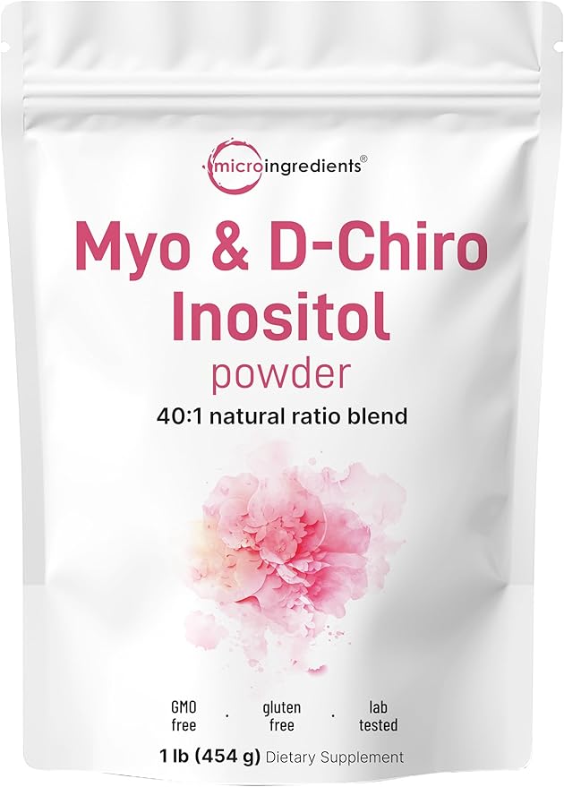 Micro Ingredients Myo-Inositol with D-Chiro Inositol Powder & Women’s Probiotics 100 Billion CFU Veggie Capsules | 2 Pack Bundle | 40:1 Ideal Ratio | 40 Strains + Cranberry & D-Mannose