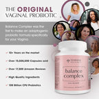 Balance Complex 17-in-1 Vaginal Health 100 Billion Probiotics for Women pH Balance with Cranberry & D-Mannose | Promote Urinary Tract Health for Vaginal Odor & Vaginal Flora, 60 Capsules (Pack of 2)