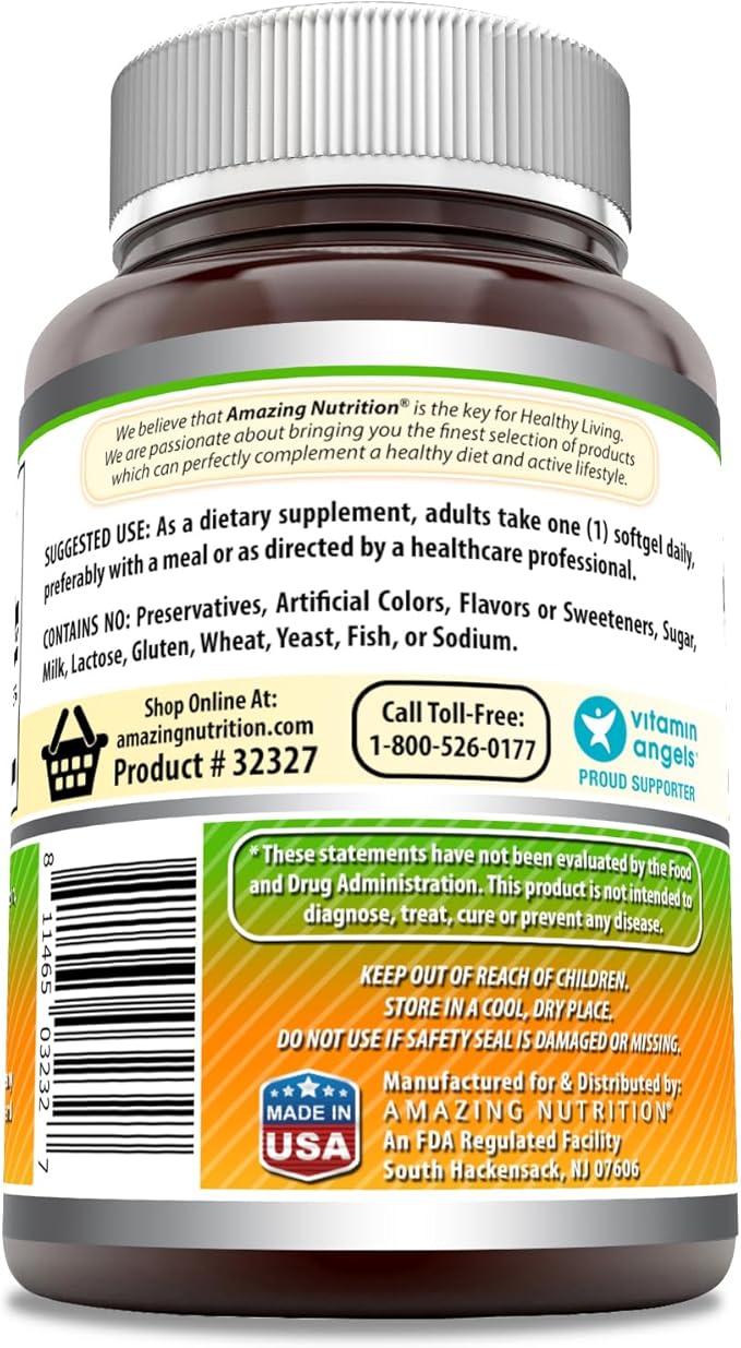 Amazing Formulas Vitamin A 10000 IU Supplement | as Retinyl Palmitate | 3000 Mcg | Softgels | Non-GMO | Gluten Free | Made in USA (1 Pack, 500 Count)