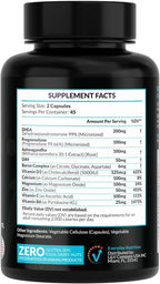 DHEA Micronized 200mg Complex with Pregnenolone 100mg Supplement for Men & Women with Ashwagandha, DIM, Magnesium, Boron, Calcium , Zinc, Vitamin D3, C and B6 Hormone Support - Made in USA 90 Capsules