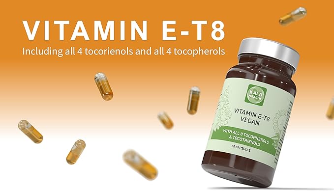 Unique Vegan Formula with All 8 Tocopherols and Tocotrienols Vitamin E – Contains no PAH’s, Heavy Metals, Contaminants or Preservatives - Certified Sustainable - Hair, Scars and Skin (60)