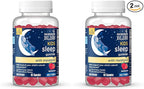Mommy's Bliss Kids Sleep Melatonin Gummies, No Artificial Colors, Flavors or Gelatin, Strawberry Flavor, Age 3+, 60 Gummies (Packaging May Vary) (Pack of 2)