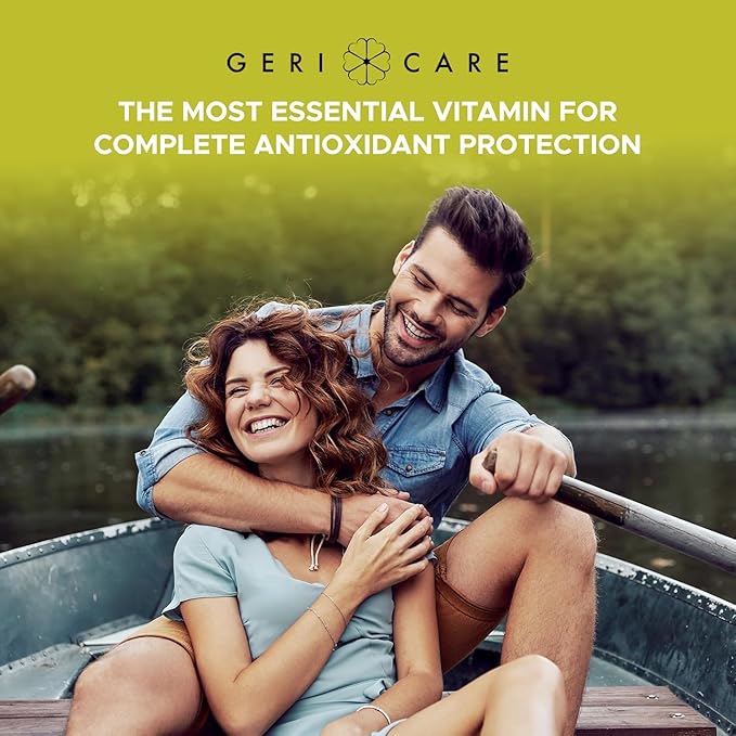 GeriCare High-Potency Vitamin E Softgels – 400 IU for Skin & Immune Support, 180mg | 100 Count | Organic Capsules Vitamin E for Women and Men (Pack of 2)