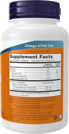 NOW Supplements, Omega-3 180 EPA / 120 DHA, Molecularly Distilled, Cardiovascular Support, 100 Softgels, (Pack of 2)