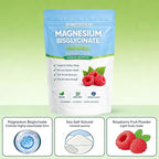 Spnutrition Magnesium Bisglycinate Gummies with 400mg Magnesium Bisglycinate Chelate,Sea Salt,Raspberry Fruit Powder,Improve Sleep,Vegan,Non-GMO,Daily Mineral Support,60 Count
