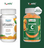 YUM-V'S Vitamin C Gummies for Adults - 250 mg Yummy Vitamin C Gummy - VIT C Gummies - Immune Support Supplement -Orange Flavored Kosher, Halal, Gluten Free (100 Count)