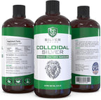 Enhanced Colloidal Silver Liquid Immune Support Supplement—30ppm Pure & Natural Structured Silver Water—Organic Colloidal Silver Solution—16 oz Bottle (1 Pack)