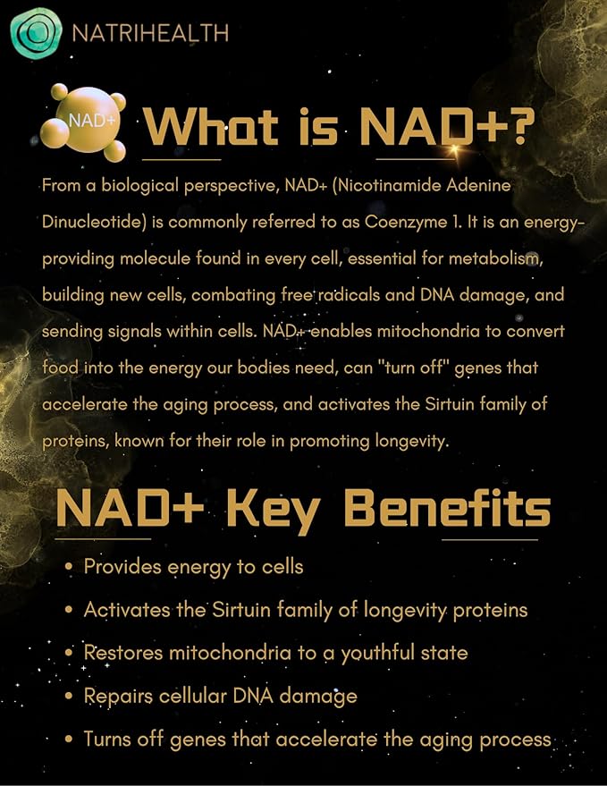 Premium 99.99% Pure NMN 30000 | 500mg per Capsule | Supports NAD⁺ Production & Cellular Energy | Anti-Aging Formula | 60 Veggie Capsules