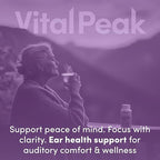 Vital Peak® Hearing Peak - Tinnitus Supplements - Ear Health Supplements for Ringing Ears with Magnesium, Ginkgo Biloba, Green Tea Extract, Niacin, Acetyl L-Carnitine Vegan Gluten Free - 120 Capsules