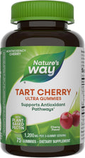 Nature's Way Tart Cherry Ultra Gummies, Antioxidant Support from Anthocyanins*, 1,200 mg per 3-Gummy Serving, Cherry Flavored, Gluten Free, Vegetarian, 75 Count (Packaging May Vary)