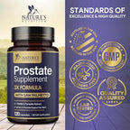 Prostate Health Supplements for Men - 3X Strength with Saw Palmetto Blend Stinging Nettle Root & Pumpkin Seed Support Complex - Supports Bathroom Trips Prostate & Urinary Health - 120 Capsules