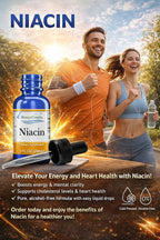 Vitamin B3-Niacin 80mg Niacin Equivalent Drops – Vitamin B Liquid Niacin Drops – Alcohol-free, Non-GMO Niacin Supplement 1oz