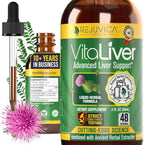 Rejuvica Health VitaLiver | Liver Cleanse & Detox Drops | Milk Thistle, Artichoke, Chanca Piedra & Dandelion Extract | Fatty Liver Support Repair Supplement for Men & Women | 1+ Months Supply