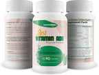 Best Vitamin ADK Thyroid Formula - Improved Formula With Vitamin A, D, K, E, C, B, Iron, Magnesium, Copper & More! - Our Best ADK Thyroid Vitamin Supplement - Our Best Thyroid Support For Men & Women