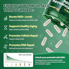Liposomal NAD+ Supplement with Nicotinamide Riboside & Resveratrol – NAD Supplement for Women & Men – Cellular Energy, Mitochondrial Health & Healthy Aging Support – 100 Capsules | 50-Day Supply