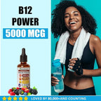 Relify NatureSecrets B12 B6 B1 Liquid Drops - Sublingual B-Complex with B12, B6, B1, Niacin & Folic Acid, Methylcobalamin 5000 Mcg, 27,200 Mcg Total - 2FLOZ (60 ML)(1pc)