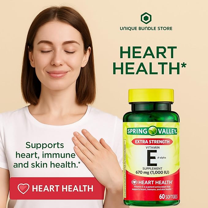 Vitamin E 670mg (1,000 IU) Extra Strength – 60 Softgels, Natural d-Alpha Vitamin E Supplement, Daily Vitamina E 1000 IU for Wellness (Pack of 3)