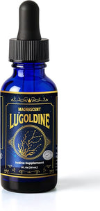 Lugoldine Iodine Drops 1 oz – Patented Process (US20090022816A1), 150 mcg Iodine (100% Daily Value), Alcohol-Free & Glycerin-Free, Liquid Iodine Supplement (1 Ounce (Pack of 1))