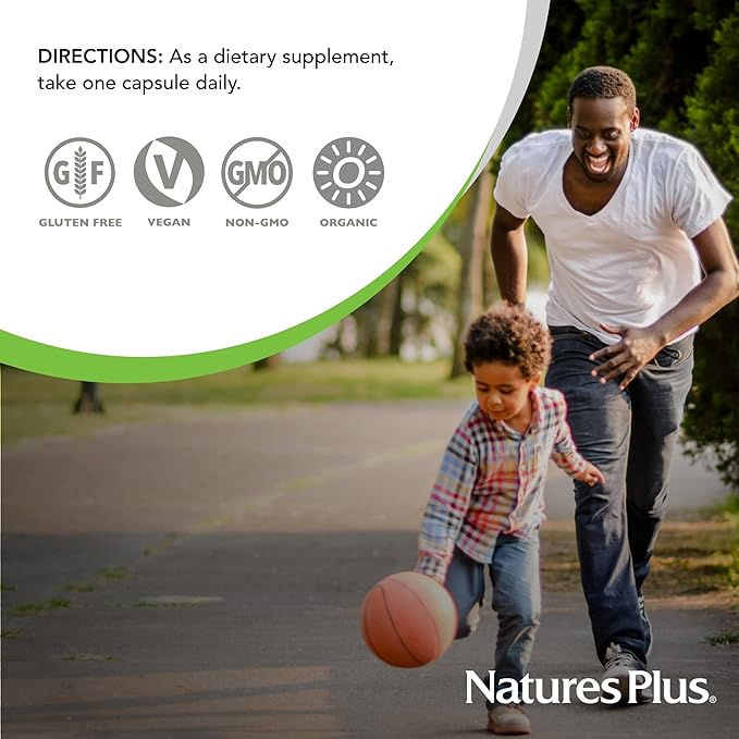 NaturesPlus Source of Life Garden Vitamin K2 - 60 Capsules, Pack of 2 - Supports Healthy Bones - USDA Certified Organic, Non-GMO, Vegan, Gluten Free - 120 Total Servings