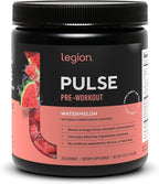 LEGION Pulse Pre Workout - All Natural Nitric Oxide Preworkout Drink to Boost Energy, Creatine Free, Naturally Sweetened, Beta Alanine, Citrulline, Alpha GPC (Watermelon)