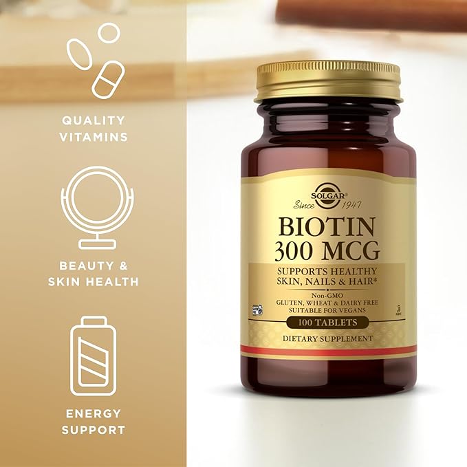 Biotin 300mcg Solgar 100 Tabs