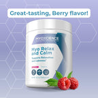 MYOXCIENCE Myo Relax & Calm | Myo-Inositol, L-Theanine, Taurine, Magnesium & GABA | Supports Sleep, Neurotransmitter & Hormone Support (Berry Flavor) (60 Servings)