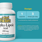 Natural Factors Alpha-lipoic Acid 200mg Capsules, 60-Count