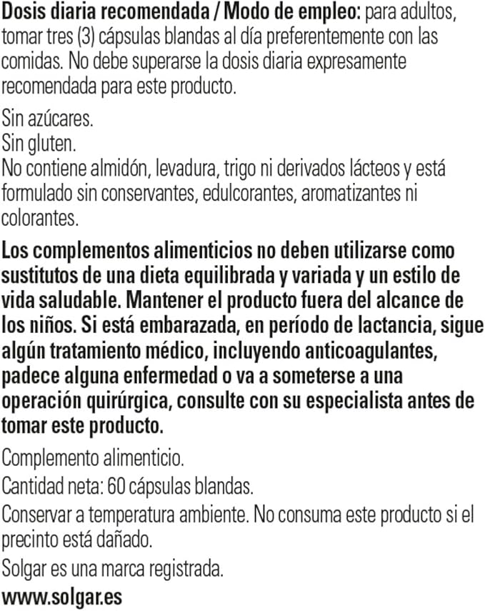 EFA 1300mg Omega 3-6-9 Solgar 60 Softgel