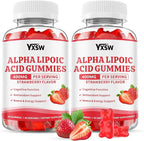 Alpha Lipoic Acid Gummies 400 MG, Chewable R Lipoic Acid Supplement for Antioxidant & Nervous System Support, Sugar Free, Vegan, Strawberry Flavor, 120 Count